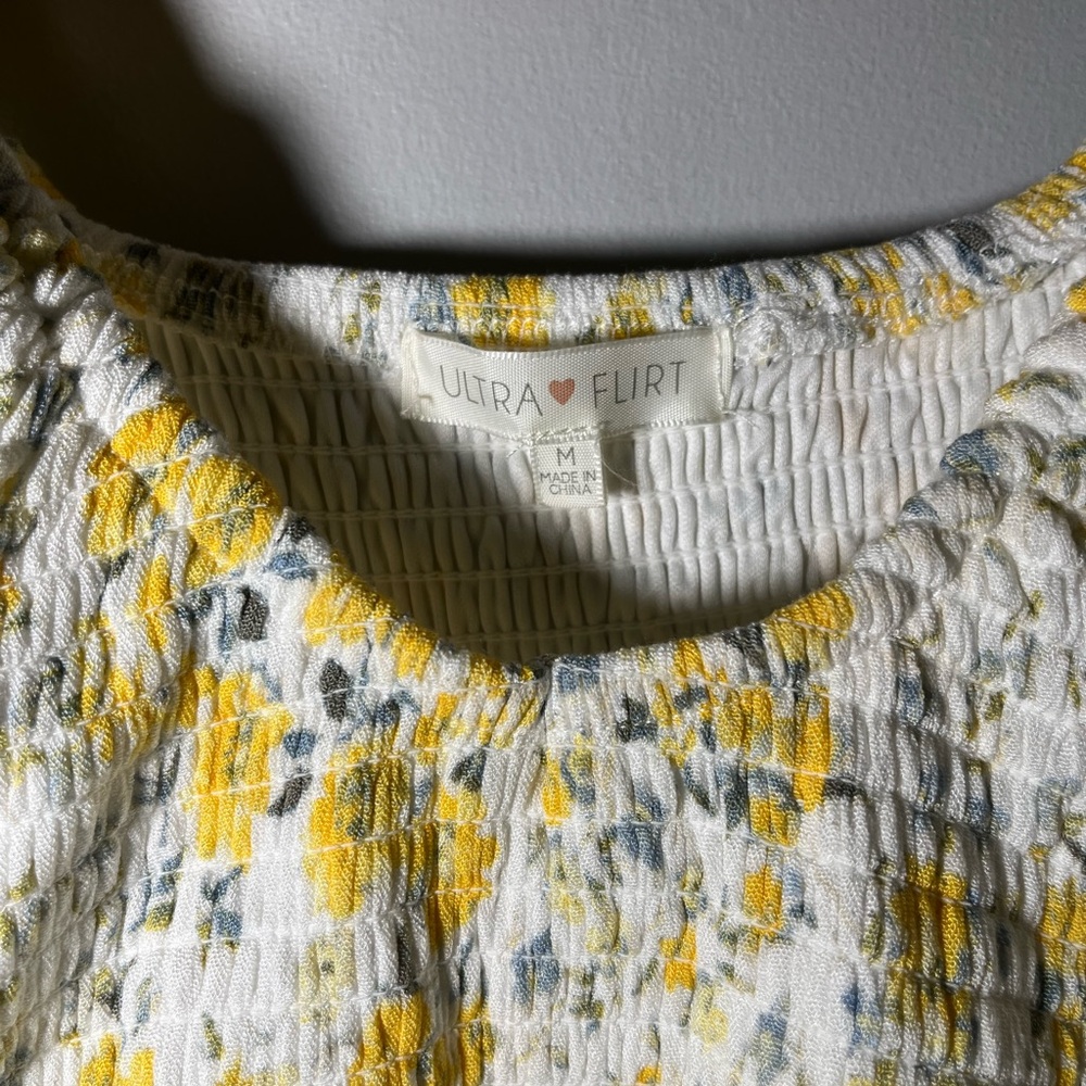 Ultra Flirt Yellow and Blue floral dress